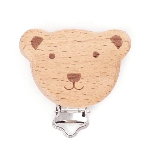 Bear Head Shape Wood Dummy Clip